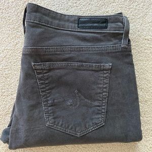 AG- Stevie ankle skinny grey thin corduroy pant. Size 29R.